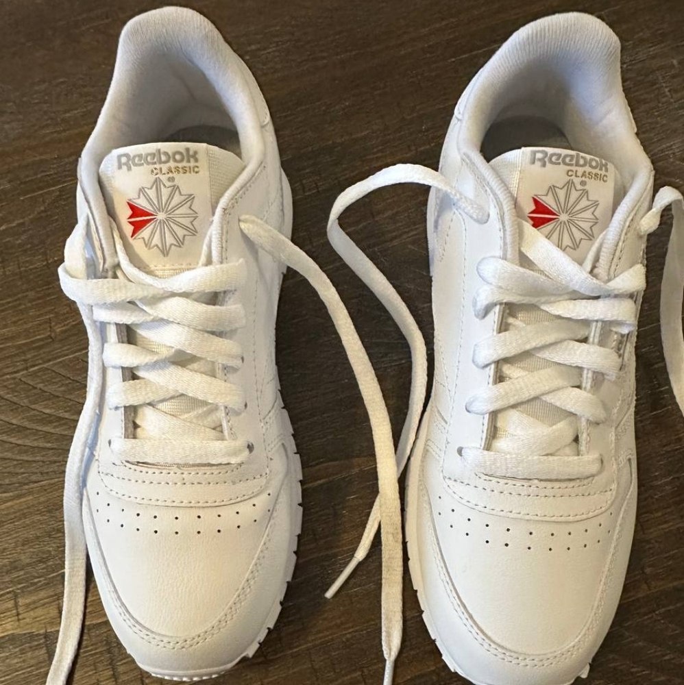 Reebok Mens Classic 059503 White Leather Lace Up Low … - Gem